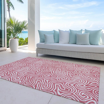 LOOMLAN Rugs Raya Pink Washable Indoor-Outdoor Rug