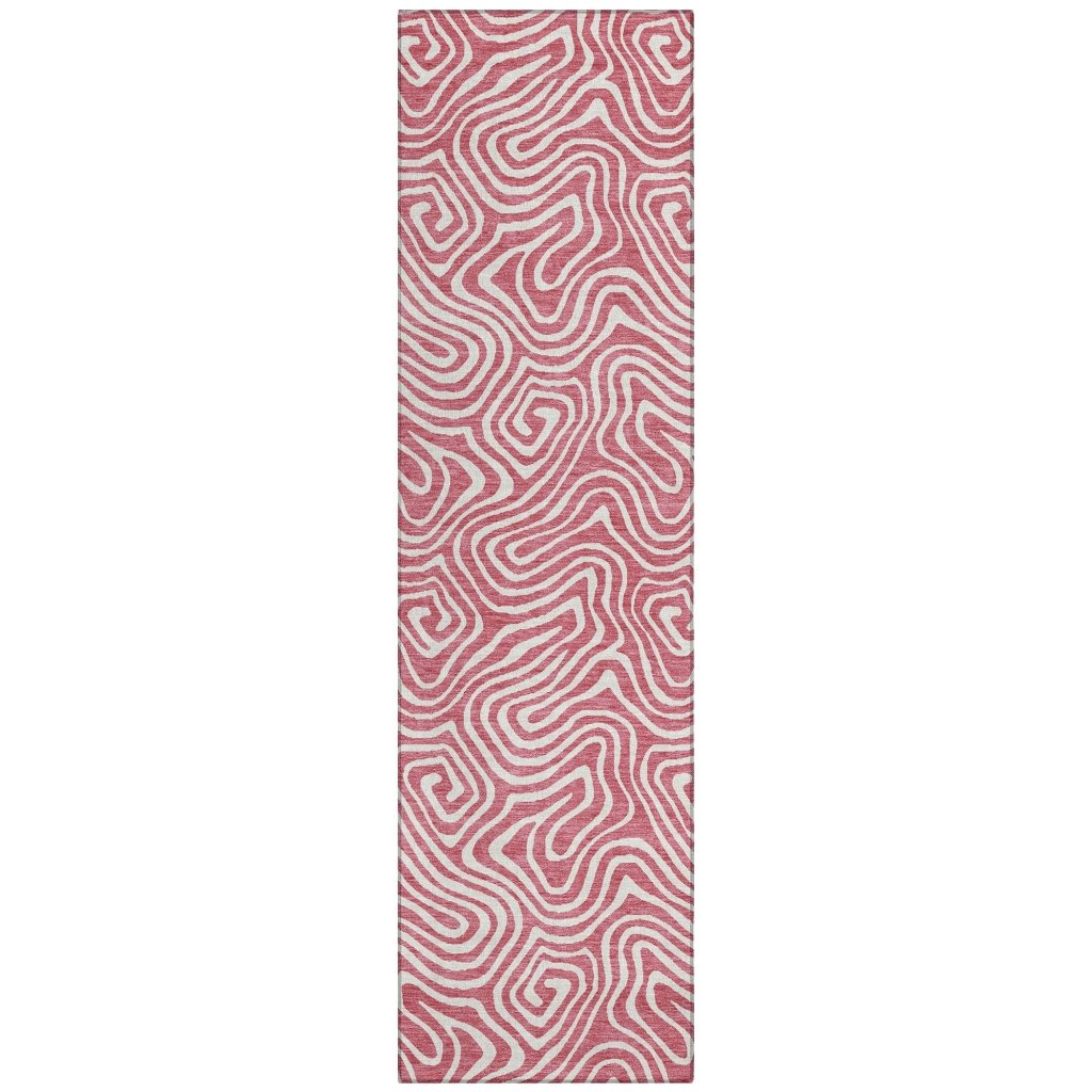 LOOMLAN Rugs Raya Pink Washable Indoor-Outdoor Rug