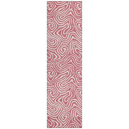 LOOMLAN Rugs Raya Pink Washable Indoor-Outdoor Rug