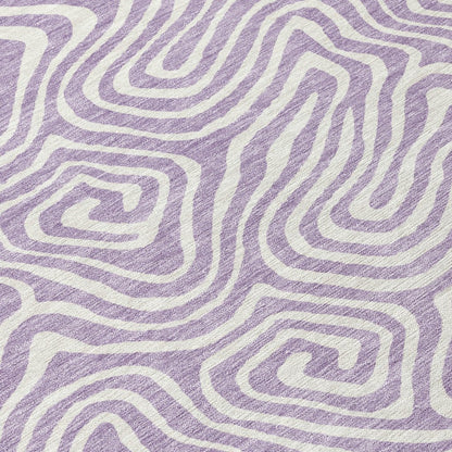 LOOMLAN Rugs Raya Purple Washable Indoor-Outdoor Rug