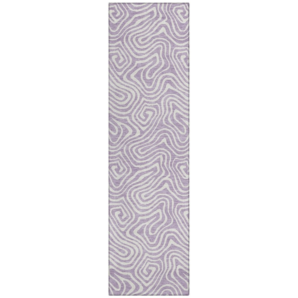 LOOMLAN Rugs Raya Purple Washable Indoor-Outdoor Rug