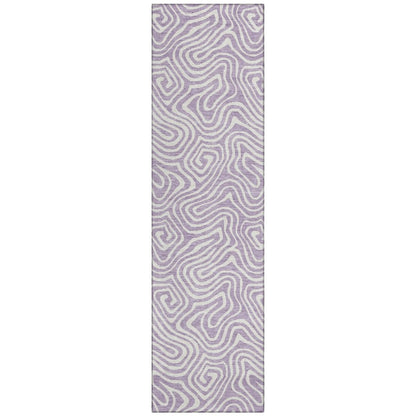 LOOMLAN Rugs Raya Purple Washable Indoor-Outdoor Rug