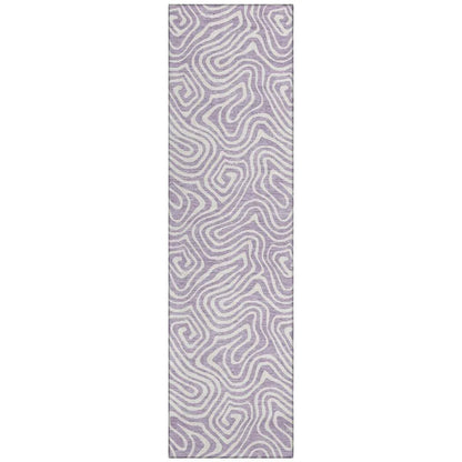 LOOMLAN Rugs Raya Purple Washable Indoor-Outdoor Rug