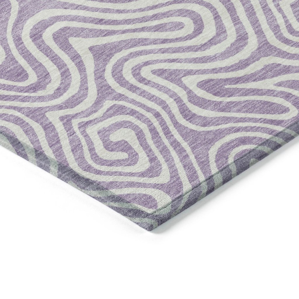 LOOMLAN Rugs Raya Purple Washable Indoor-Outdoor Rug