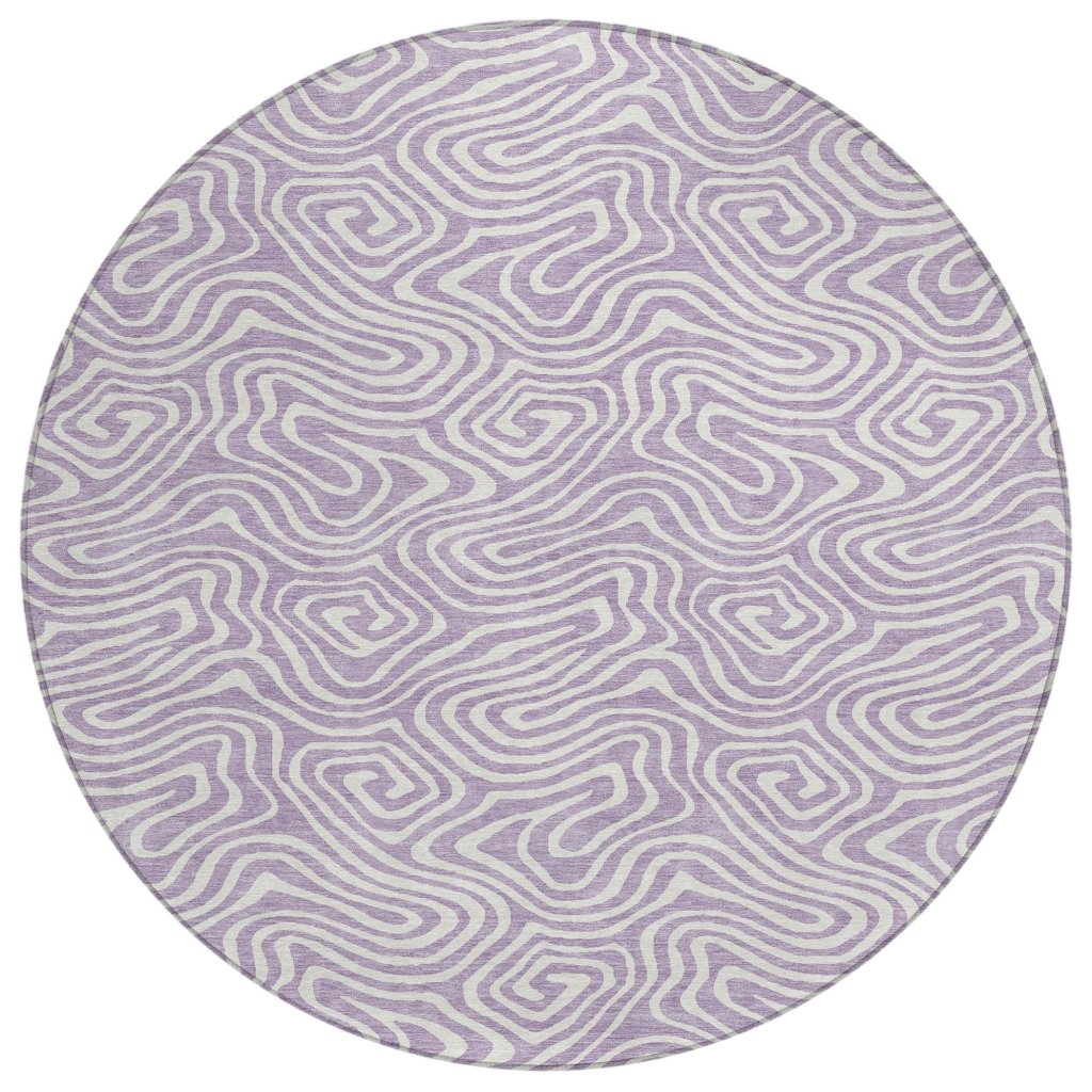 LOOMLAN Rugs Raya Purple Washable Indoor-Outdoor Rug