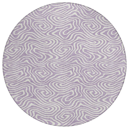 LOOMLAN Rugs Raya Purple Washable Indoor-Outdoor Rug