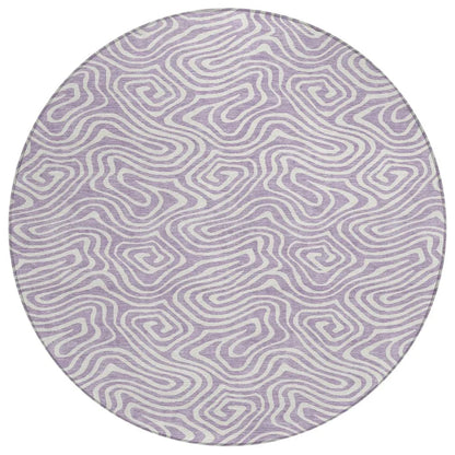 LOOMLAN Rugs Raya Purple Washable Indoor-Outdoor Rug