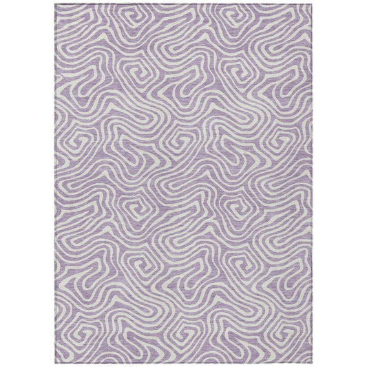 LOOMLAN Rugs Raya Purple Washable Indoor-Outdoor Rug