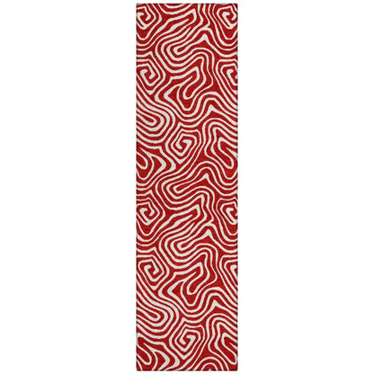 LOOMLAN Rugs Raya Red Washable Indoor-Outdoor Rug