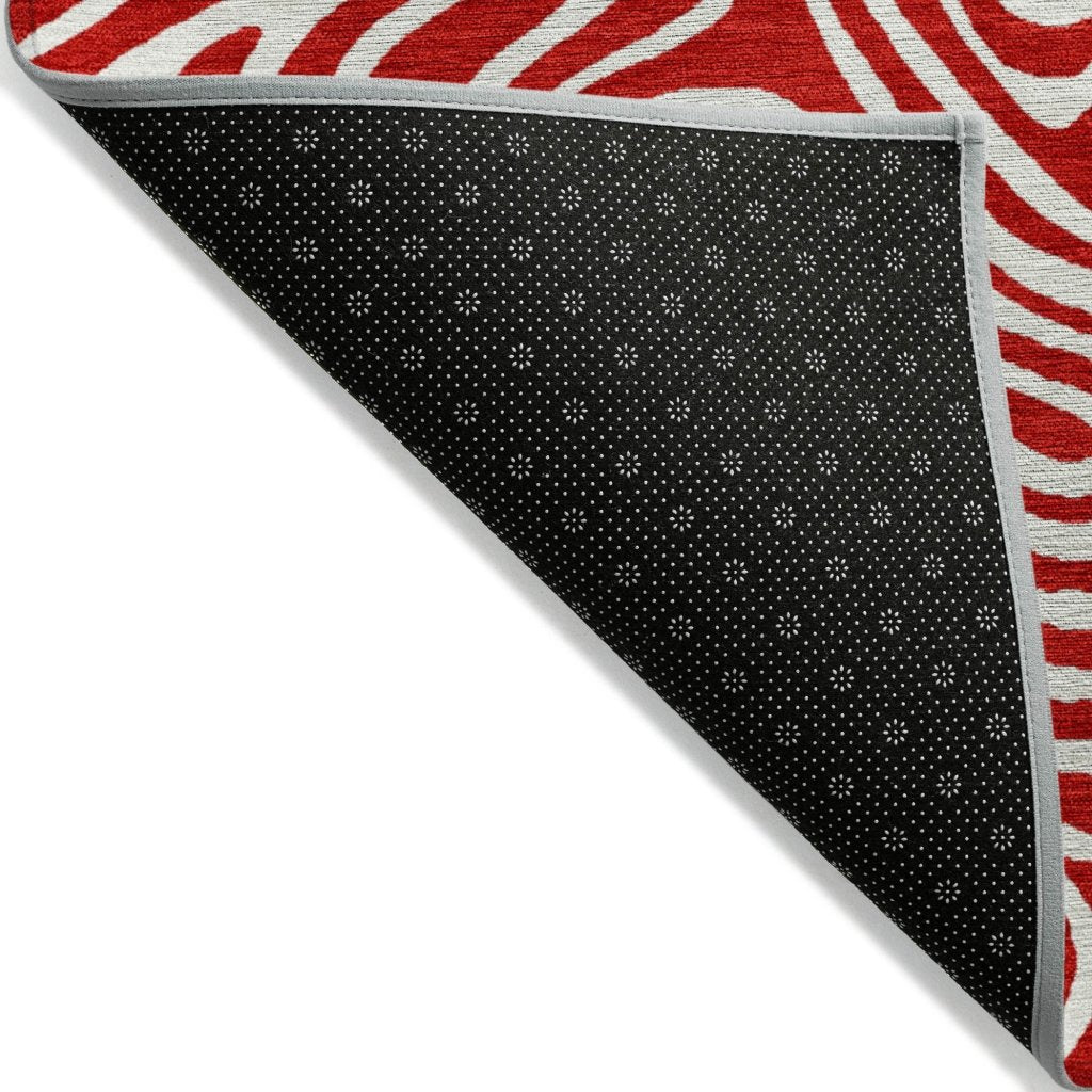 LOOMLAN Rugs Raya Red Washable Indoor-Outdoor Rug