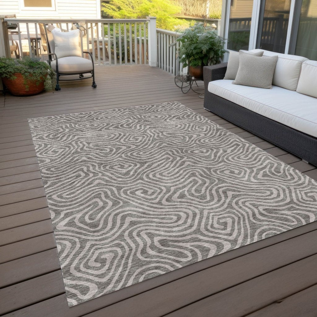 LOOMLAN Rugs Raya Taupe Washable Indoor-Outdoor Rug