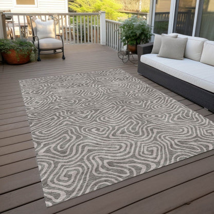 LOOMLAN Rugs Raya Taupe Washable Indoor-Outdoor Rug