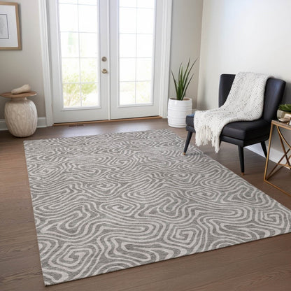 LOOMLAN Rugs Raya Taupe Washable Indoor-Outdoor Rug