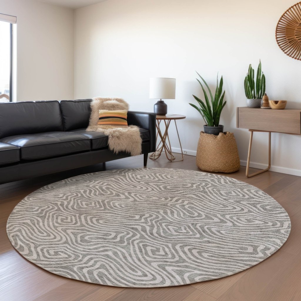 LOOMLAN Rugs Raya Taupe Washable Indoor-Outdoor Rug
