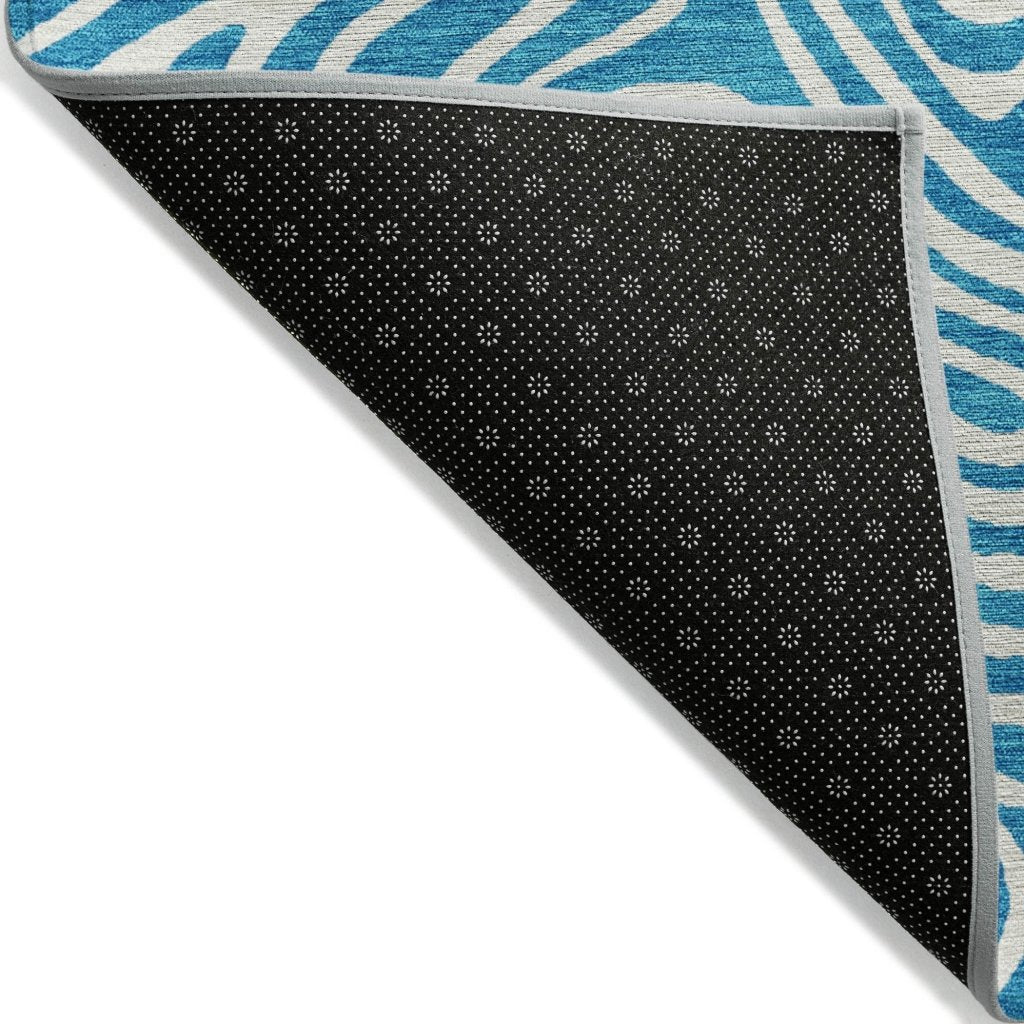 LOOMLAN Rugs Raya Teal Washable Indoor-Outdoor Rug