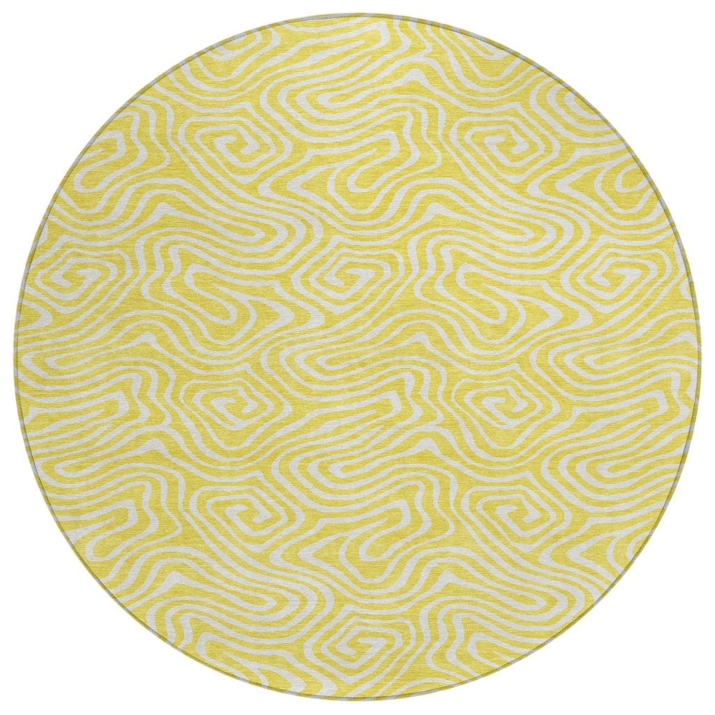 LOOMLAN Rugs Raya Yellow Washable Indoor-Outdoor Rug