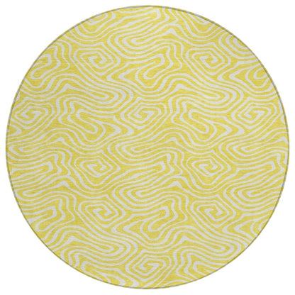 LOOMLAN Rugs Raya Yellow Washable Indoor-Outdoor Rug