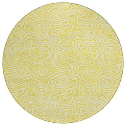 LOOMLAN Rugs Raya Yellow Washable Indoor-Outdoor Rug