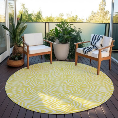 LOOMLAN Rugs Raya Yellow Washable Indoor-Outdoor Rug