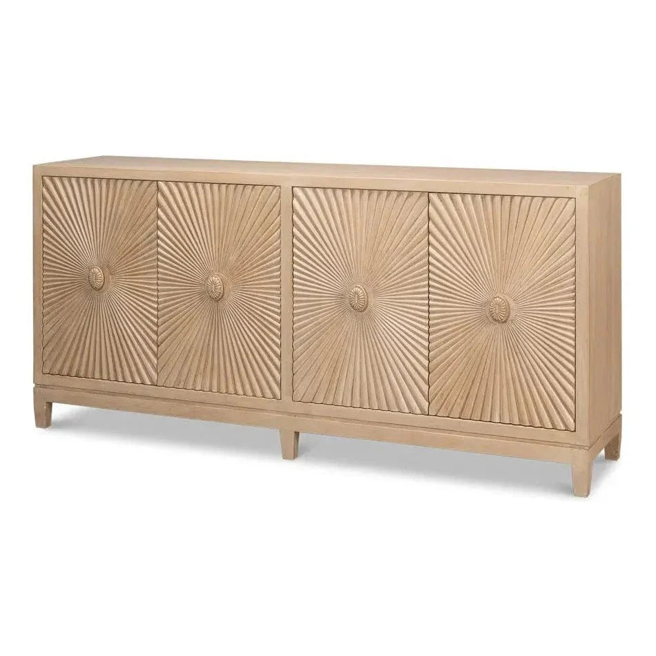 Rayon Four Door Cabinet For Living Room - LOOMLAN - Sarreid - Sideboards
