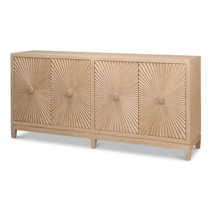 Rayon Four Door Cabinet For Living Room - LOOMLAN - Sarreid - Sideboards