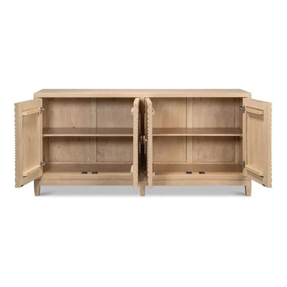 Rayon Four Door Cabinet For Living Room - LOOMLAN - Sarreid - Sideboards