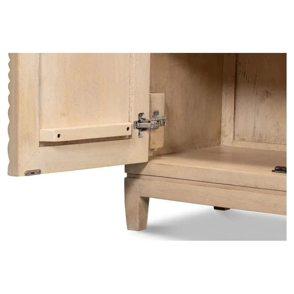 Rayon Four Door Cabinet For Living Room - LOOMLAN - Sarreid - Sideboards