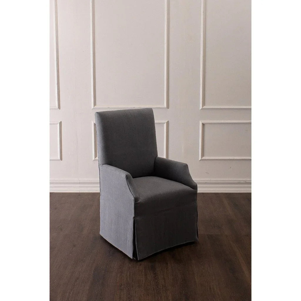 Reba Smoke Fabric Dining Chair - LOOMLAN - Peninsula Home - Dining Chairs