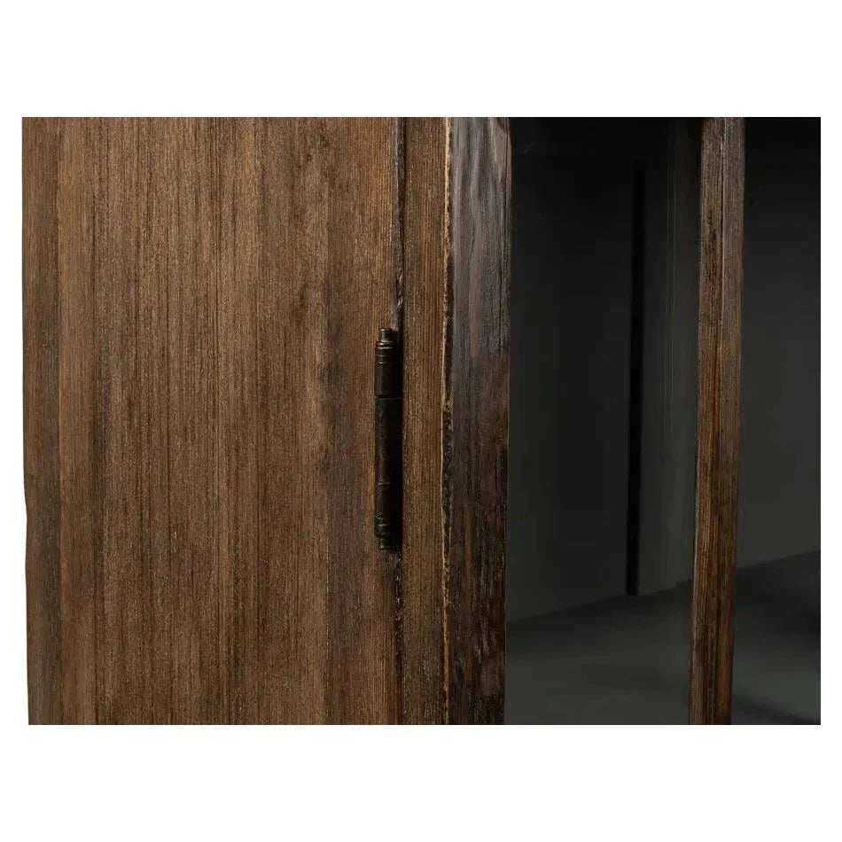 Refined Arches Tall Curio Bookcase Glass Doors - LOOMLAN - Sarreid - Bookcases