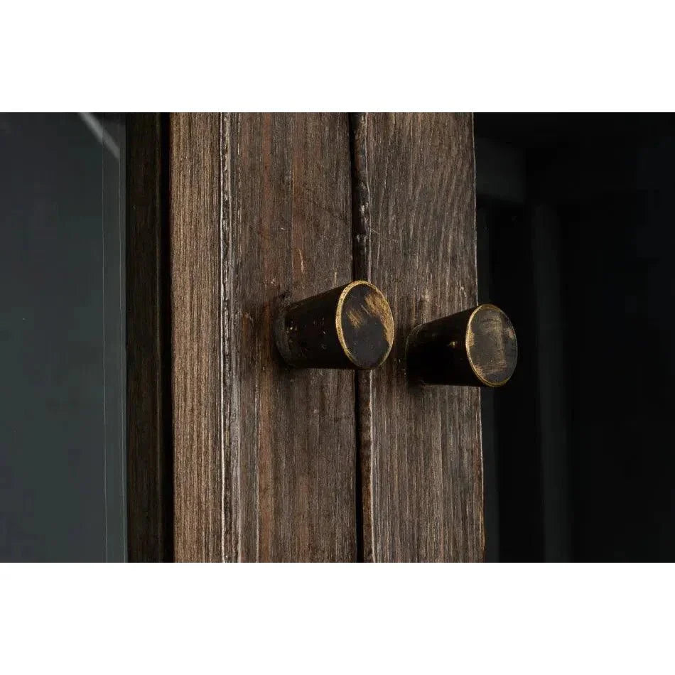 Refined Arches Tall Curio Bookcase Glass Doors - LOOMLAN - Sarreid - Bookcases