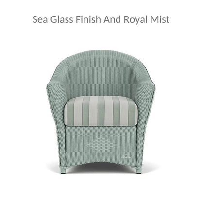 Lloyd Flanders Reflections Wicker Dining Chair Sunbrella Cushion