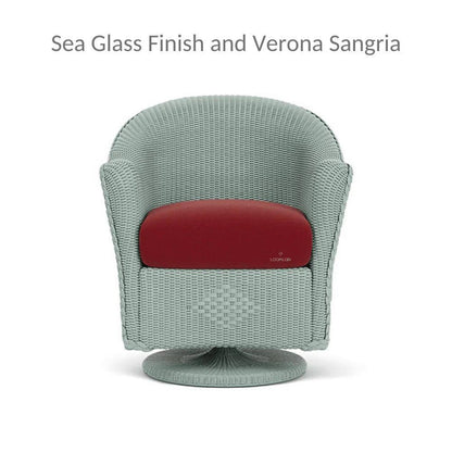 Reflections Wicker Patio Swivel Rocker Dining Chair - LOOMLAN - Lloyd Flanders - Outdoor Dining Chairs