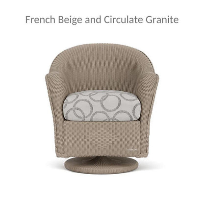 Reflections Wicker Patio Swivel Rocker Dining Chair - LOOMLAN - Lloyd Flanders - Outdoor Dining Chairs