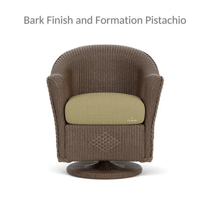 Reflections Wicker Patio Swivel Rocker Dining Chair - LOOMLAN - Lloyd Flanders - Outdoor Dining Chairs