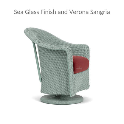 Reflections Wicker Patio Swivel Rocker Dining Chair - LOOMLAN - Lloyd Flanders - Outdoor Dining Chairs