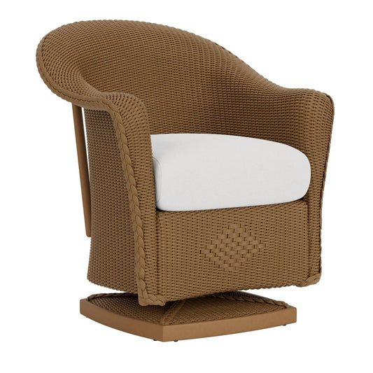 Lloyd Flanders Reflections Wicker Patio Swivel Rocker Dining Chair