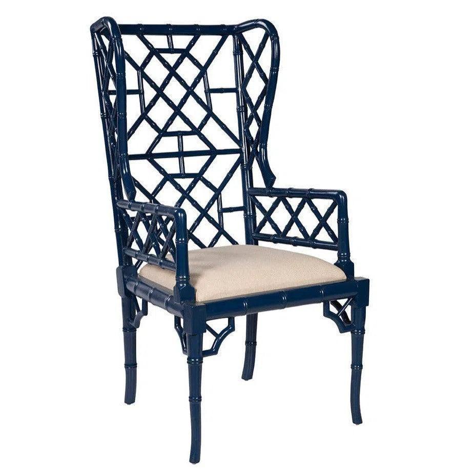 Furniture Classics Regency Wingback Mahogany Armchair 2PC
