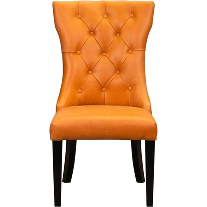 Reid Leather Luxury Style Dining Chair - LOOMLAN - Olivia + Quinn - Dining Chairs