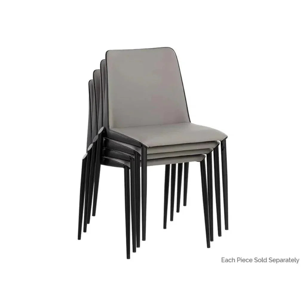SUNPAN Renee Leather Stackable Dining Chair 2PC