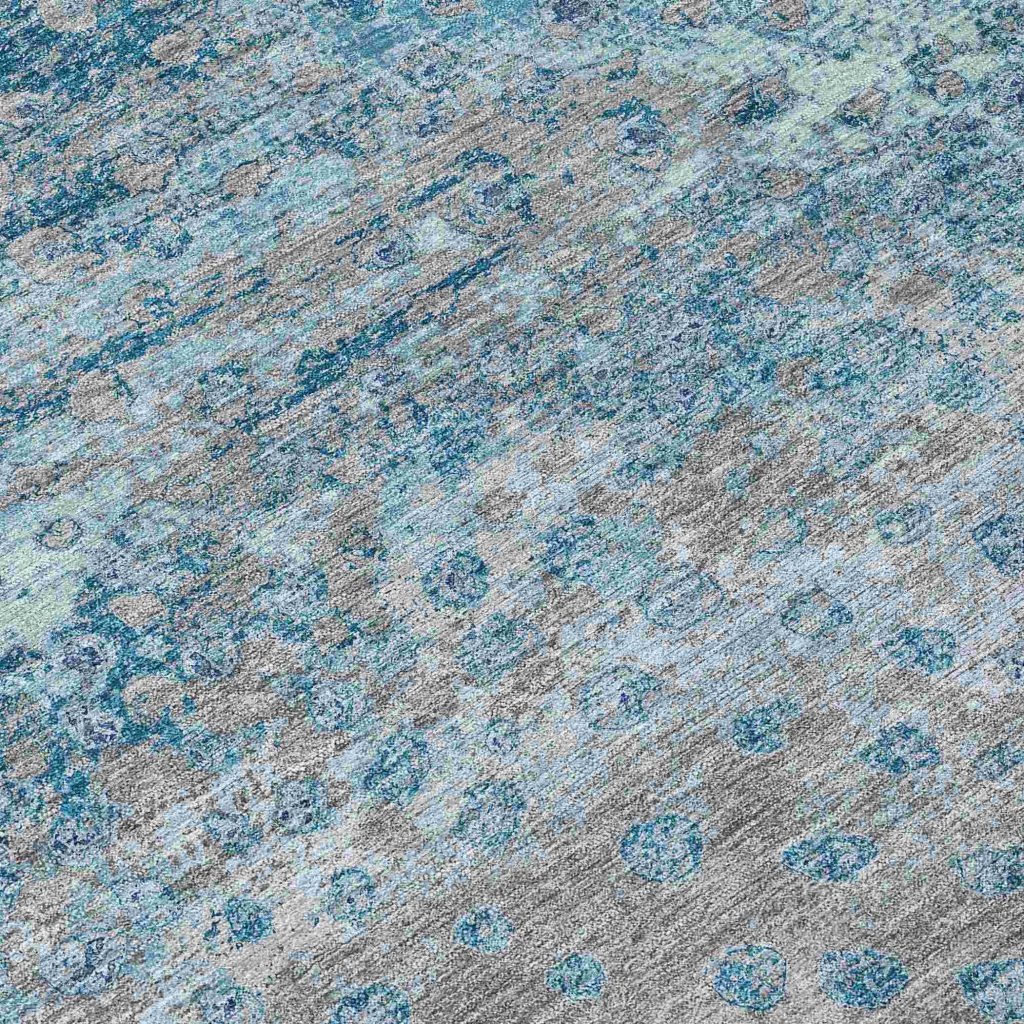 LOOMLAN Rugs Renora Gray Washable Indoor-Outdoor Rug