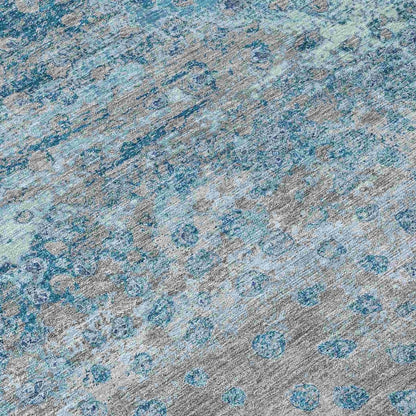 LOOMLAN Rugs Renora Gray Washable Indoor-Outdoor Rug