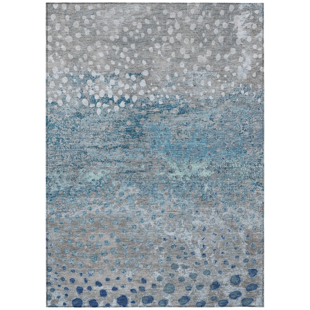 LOOMLAN Rugs Renora Gray Washable Indoor-Outdoor Rug