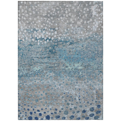 LOOMLAN Rugs Renora Gray Washable Indoor-Outdoor Rug
