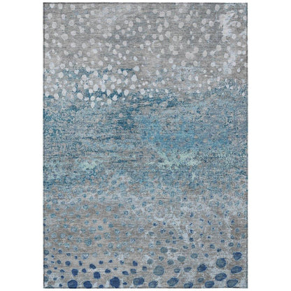LOOMLAN Rugs Renora Gray Washable Indoor-Outdoor Rug