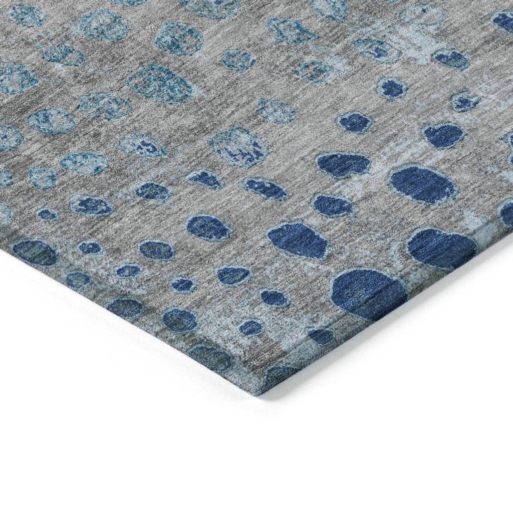 LOOMLAN Rugs Renora Gray Washable Indoor-Outdoor Rug