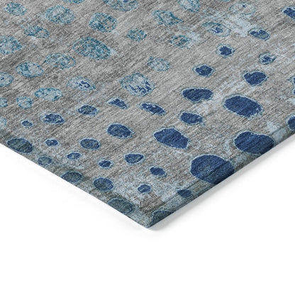 LOOMLAN Rugs Renora Gray Washable Indoor-Outdoor Rug