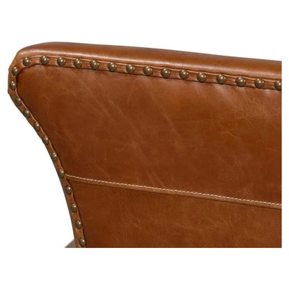 Retro Mcmillan Distilled Leather Sofa - LOOMLAN - Sarreid - Sofas & Loveseats