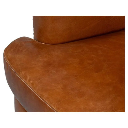 Retro Mcmillan Distilled Leather Sofa - LOOMLAN - Sarreid - Sofas & Loveseats