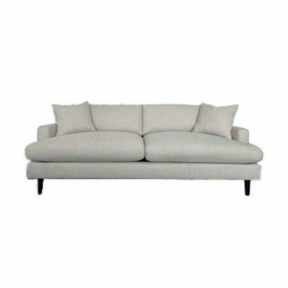 LH Home Reversible Cushions Loose Back Grey Sofa Beach Linen