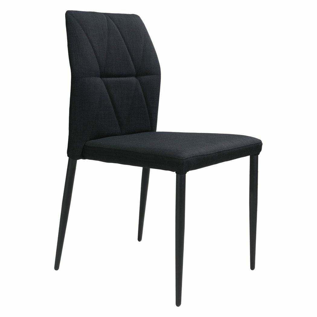 Revolution Dining Chair (Set of 4) Black - Sideboards and Things Accents_Black, Back Type_With Back, Brand_Zuo Modern, Color_Black, Depth_20-30, Finish_Powder Coated, Height_30-40, Materials_Metal, Metal Type_Steel, Product Type_Dining Height, Upholstery Type_Fabric Blend, Upholstery Type_Polyester, Width_10-20